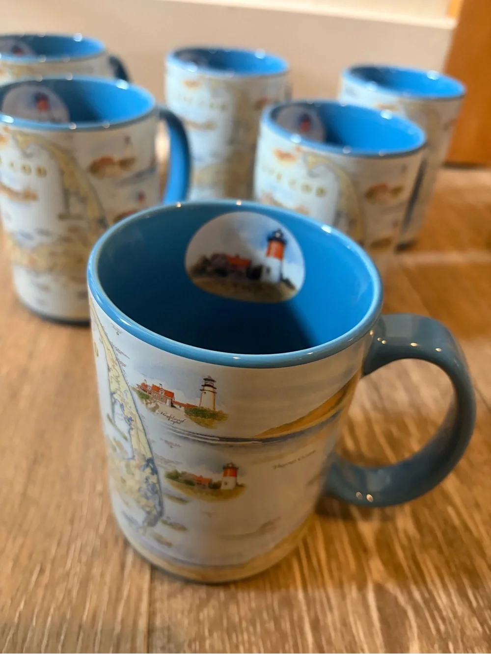 NWT Set of 6 Cape Cod Ceramic Mugs